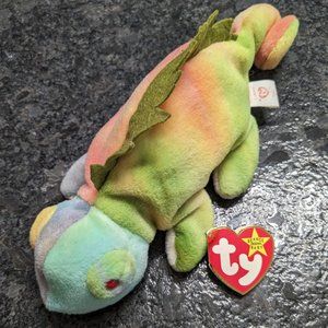 Iggy the Iguana 1997 Original Beanie Babies NWT Incorrect Fabric